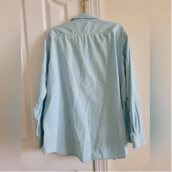 Carhartt men's button down blue long sleeves shirt size XL - Picture 7 of 8